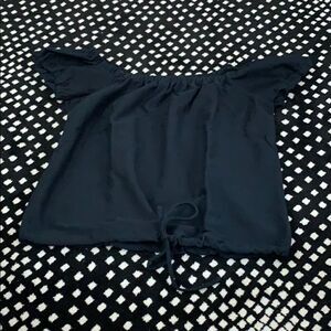 Black off the shoulder top